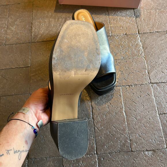 lisa vicky jetset v platforms in black sheep napa - Picture 5 of 9